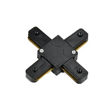 1-FASE RAIL X-VORM CONNECTOR ZWART, Nieuw