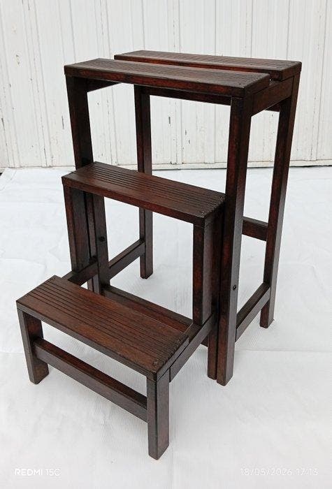 Keukentrapje - Hout - Vouwbare keukentrap, Antiek en Kunst, Kunst | Designobjecten