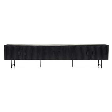 TV Meubel Remi 6-deurs- Zwart- 95731 - tv-meubels, Huis en Inrichting, Kasten | Buffetkasten, Nieuw, Overige materialen