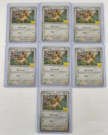Pokémon - 7 Card 30th Celebration - Eevee 116 Cosmos Holo, Nieuw