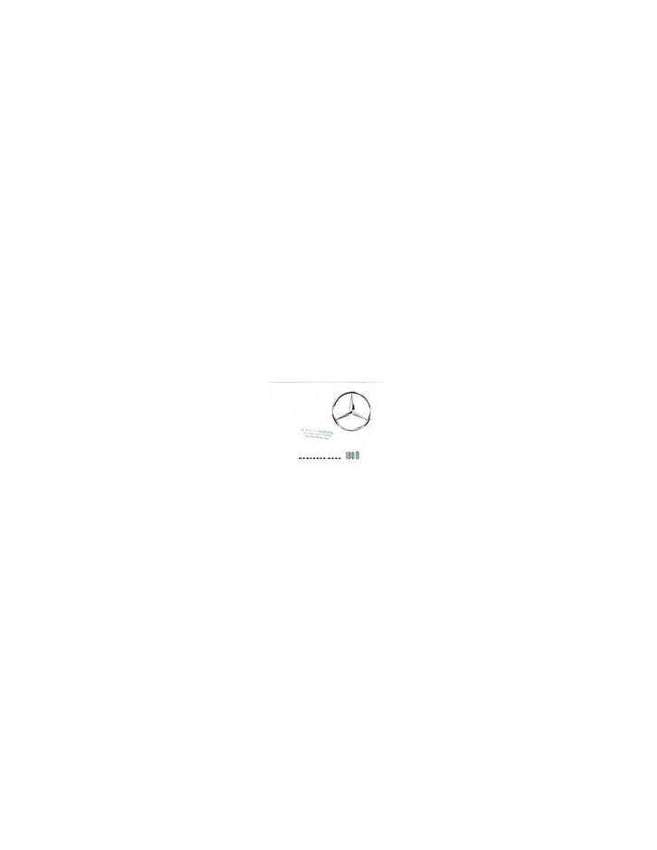 1960 MERCEDES BENZ 180D BROCHURE ENGELS, Boeken, Auto's | Folders en Tijdschriften