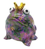 Pomme Pidou Spaarpot Kikker Regular Paars met bloemen en..., Verzamelen, Verzenden, Nieuw