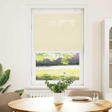vidaXL Plissé rolgordijn 70x100 cm stofbreedte 69,4 cm, Verzenden, Nieuw, Crème
