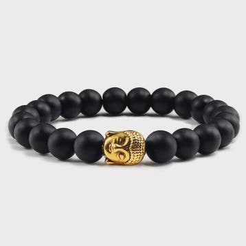 Buddha Hoofd Armband - Natuursteen & Lavasteen Kralen - Yoga, Verzenden, Nieuw