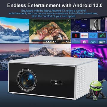 ThundeaL TDA7W 4K Projector: Full HD 1080P, Android 13, WiFi, Verzenden, Nieuw