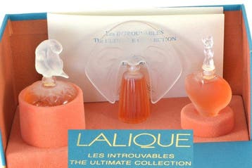 Lalique - Parfumfles - Glas - Onvindbaar: 3 miniaturen