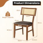 LIVSK Gestoffeerde Eetkamerstoelen - Handgeweven Rotan - Rug, Kinderen en Baby's, Verzenden, Nieuw