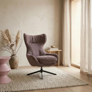Draaibare fauteuil Olivia Paars | Starfurn, Huis en Inrichting, Ophalen of Verzenden, Nieuw