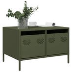 vidaXL Tv-meubel 68x50x43,5 cm koudgewalst staal olijfgroen, Verzenden, Nieuw, 50 tot 100 cm, Minder dan 100 cm
