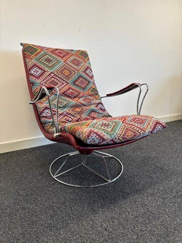 IKEA - Tord Björklund Exen - Fauteuil - Chroom, Textiel -