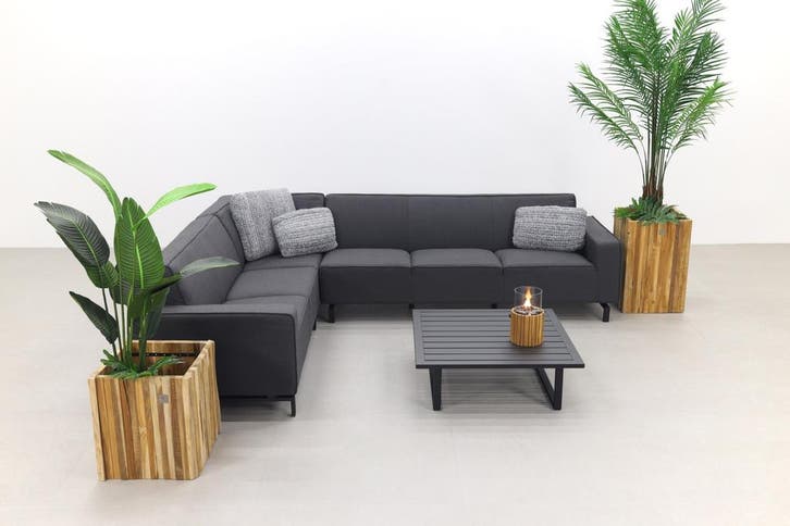 VDG Boavista/Cuba Sunbrella loungeset - Sooty - 4-delig -, Tuin en Terras, Tuinsets en Loungesets, Loungeset, Nieuw, Overige materialen