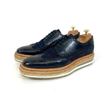Prada Sneaker Brogue Denim Navy Blue 2EG015 UK 9 - Brogues -, Kleding | Heren, Nieuw