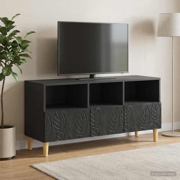 vidaXL TV-kast 102 x 34,5 x 50 cm Zwart Bewerkt hout, Minder dan 50 cm, Verzenden, Nieuw, Minder dan 100 cm