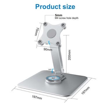 Aluminium Monitor Standaard 360° Verstelbare Monitorhouder, Verzenden, Nieuw