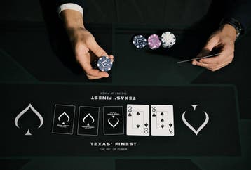 Texas Finest Pokermat Antislip - Poker - Draagtas -, Ophalen of Verzenden, Nieuw
