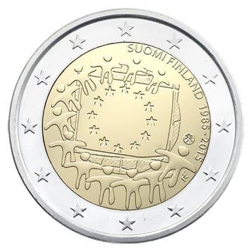 Finland 2 Euro Europese Vlag 2015, Postzegels en Munten, Munten | Europa | Euromunten, Verzenden