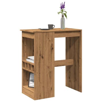 vidaXL Bartafel met rekken 90x47,5x103,5 cm hout artisanaal, Huis en Inrichting, Verzenden, Nieuw