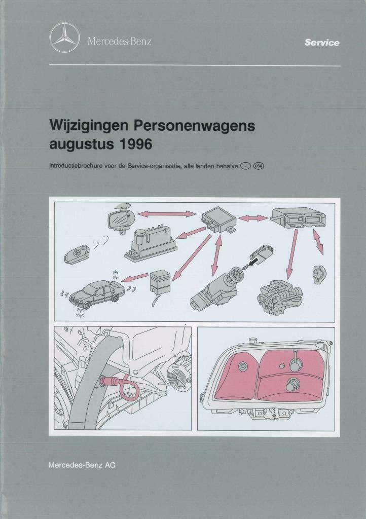 1996 Mercedes Benz Wijzigingen Personenwagens Handboek, Auto diversen, Handleidingen en Instructieboekjes, Verzenden