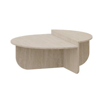 Salontafel Tondesdaslo 90x90x35 cm travertijn [en.casa], Verzenden, Nieuw