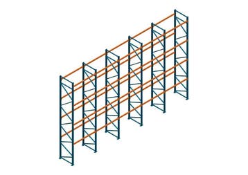 Voordeelrij Nedcon Palletstelling 6000x9725x1100mm hxbxd, Zakelijke goederen, Kantoor en Winkelinrichting | Magazijn, Stelling en Opslag