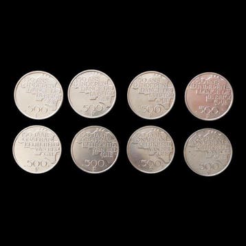 België. Boudewijn I. 500 Francs 1990, Lot 8 Pièces de