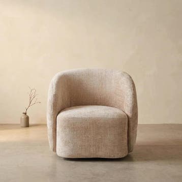 Draaibare Fauteuil Yara Beige | Starfurn, Huis en Inrichting, Ophalen of Verzenden, Nieuw