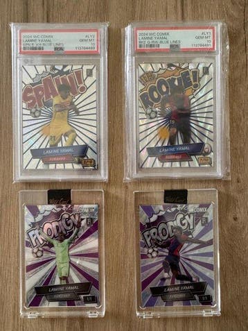 Wild Card Lamine Yamal 1/1 Numbered parallel - PSA 10 - 4, Verzamelen, Nieuw