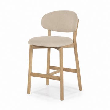 Barstoel Mikky Naturel - Beige Moon - 96256 - barkruk/sto..., Nieuw, Stof