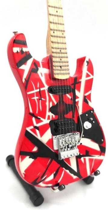 Miniatuur replica Self Build gitaar - Eddie van Halen, Verzamelen, Muziek, Artiesten en Beroemdheden, Ophalen of Verzenden, Nieuw