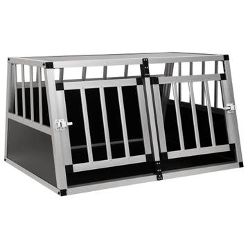 vidaXL Hondenbench met dubbele deur 89x69x50 cm, Verzenden, Nieuw
