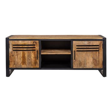 Tv-meubel Mangohout Tristan 150 cm, Verzenden, Nieuw, Overige houtsoorten, Industriële meubels