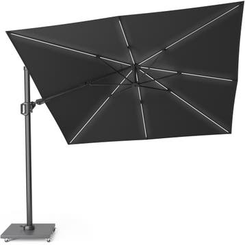 Challenger T2 glow premium parasol 300x300 cm antraciet, Ophalen of Verzenden, Nieuw