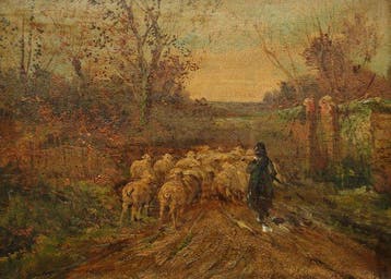 École européenne (XIX) - Le chemin du berger