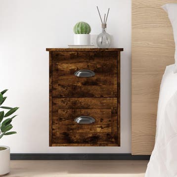 vidaXL Nachtkastjes 2 st wandgemonteerd 41,5x36x53 cm, Huis en Inrichting, Slaapkamer | Nachtkastjes, Minder dan 45 cm, Verzenden
