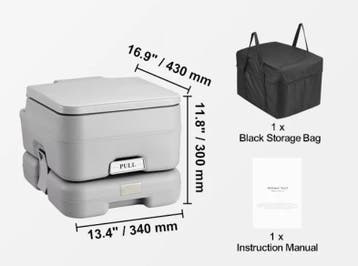 Draagbaar Campingtoilet met Drukspoeling en Lekvrij, Verzenden, Nieuw