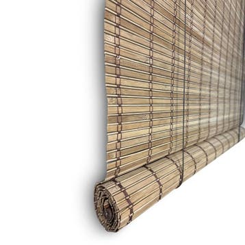 Bamboe rolgordijn Freddy - Bruin - 100 x 220 cm - Bamelle, Verzenden, Nieuw, Bruin