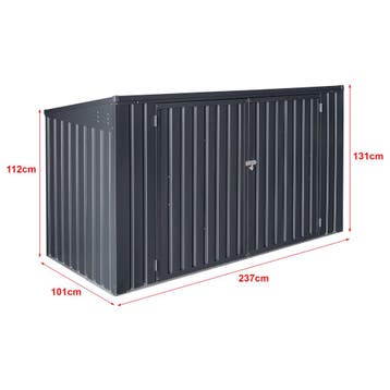 [en.casa] Containerombouw Grebin donkergrijs 112-131x237x101, Verzenden, Nieuw
