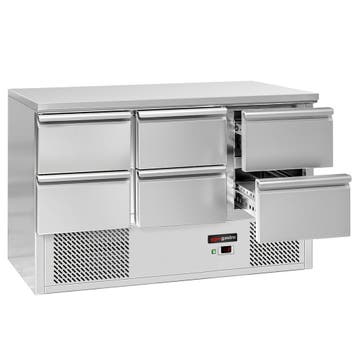 GGM Gastro | Koelwerkbank PREMIUM - 1365x700mm - 368 liter -, Verzenden, Nieuw in verpakking, RVS Meubilair