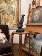 De Coux - sculptuur, Art Deco - Zittende Cheetah - 30 cm -