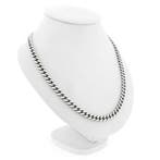Zilveren robuuste gourmetschakel ketting, Sieraden, Tassen en Uiterlijk, Kettingen, Ophalen of Verzenden, Gebruikt, Overige kleuren