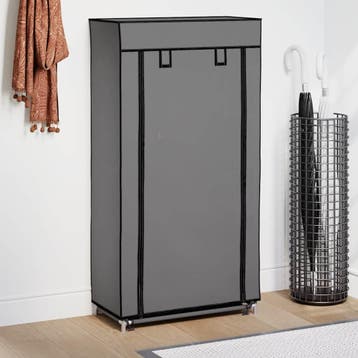 vidaXL Schoenenkast met hoes 58x28x106 cm stof grijs, Verzenden, Nieuw