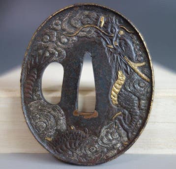 Nanban Dragon cloud Unryu inlay - - Tuba - Japan