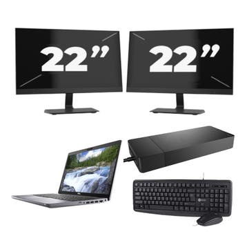 Dell Latitude 5510 -   i5-10e  8GB  - 256GB  + 2x 22 inch ., Computers en Software, Windows Laptops, Verzenden, 8 GB, Refurbished