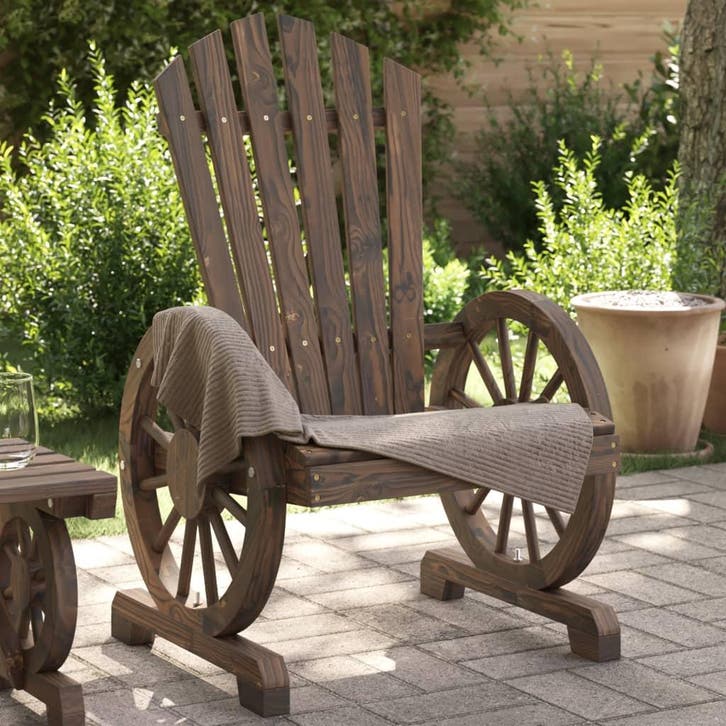 vidaXL Tuinstoel Adirondack massief vurenhout, Tuin en Terras, Tuinsets en Loungesets, Nieuw, Hout, Verzenden