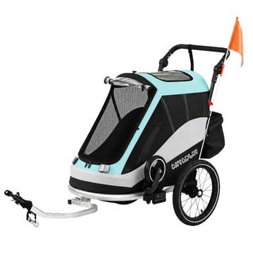 2 In 1 Fietsaanhanger &amp; Buggy Opvouwbare Kinderfietsaanh, Verzenden, Nieuw