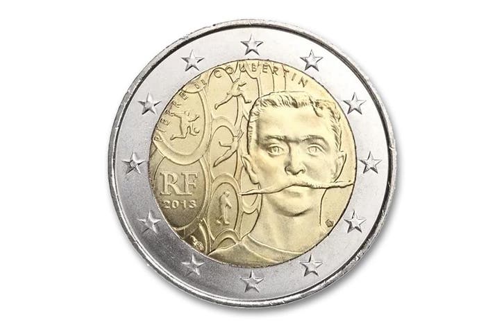 2 euro Pierre de Coubertin 2013 - Frankrijk, Postzegels en Munten, Munten en Bankbiljetten | Verzamelingen, Verzenden