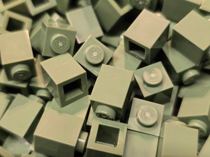 Lego - Speelgoed New Brick 1 x 1 Sand Green 1000pcs, Kinderen en Baby's, Speelgoed | Duplo en Lego