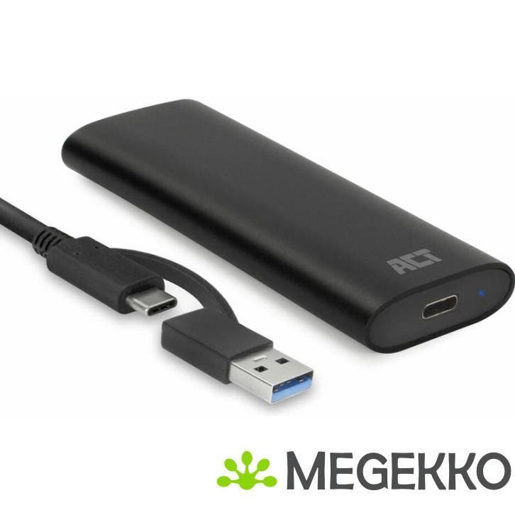 ACT USB-C M.2 NVMe / PCIe SSD Behuizing. tool-free, Computers en Software, Computerbehuizingen, Nieuw, Verzenden