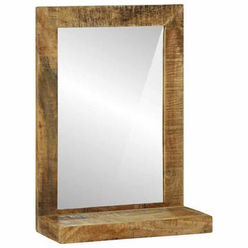 vidaXL Badkamer Spiegel Bruin 50 x 22 x 70 cm Massief Mango, Huis en Inrichting, Verzenden, Nieuw