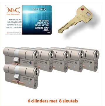 M&C 6 x Matrix Cilinder SKG*** met CERTIFICAAT, Verzenden, Nieuw